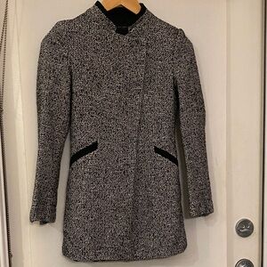Zara Black and White Patterned Blazer